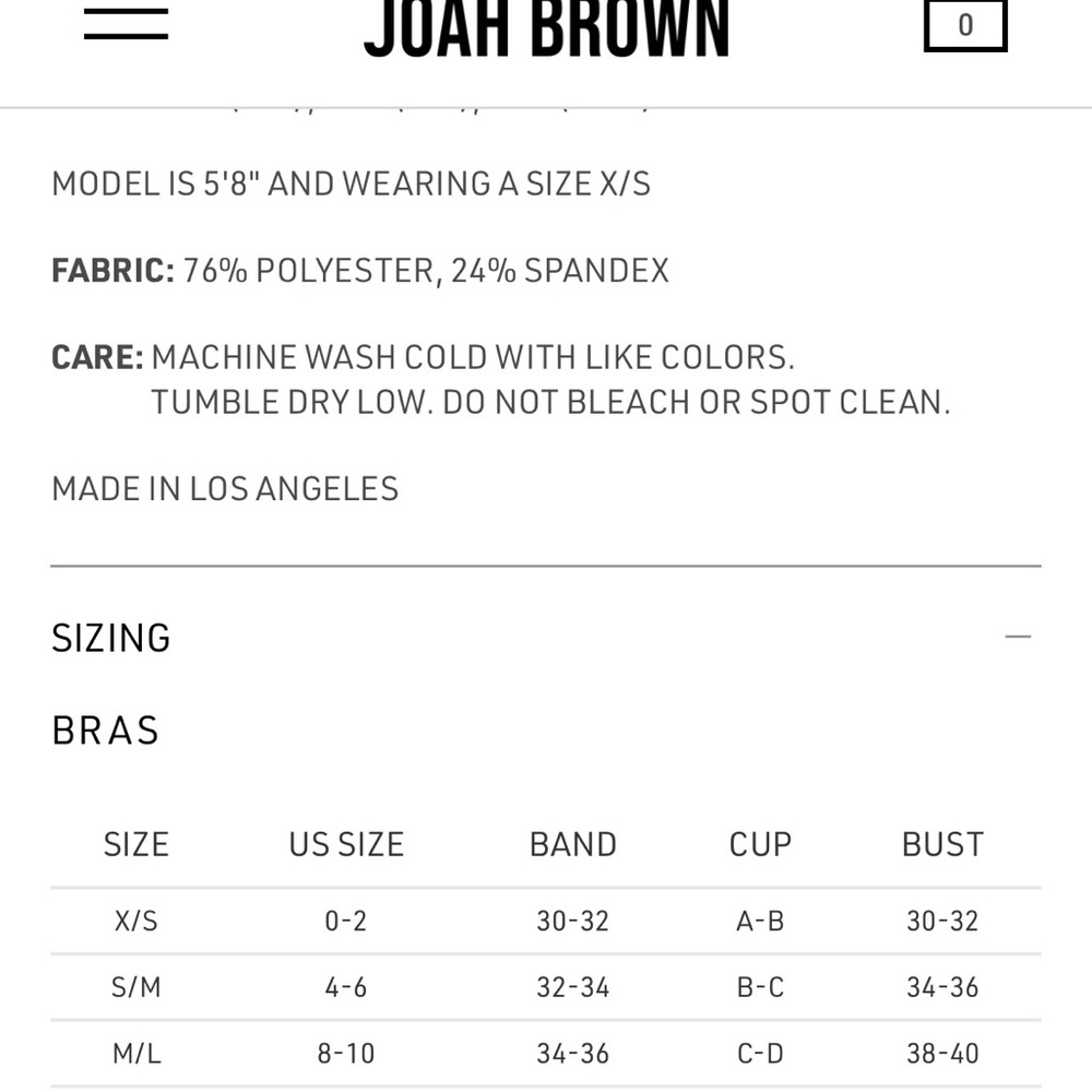 SOLD OUT!! Joah Brown taupe ribbed crop tank NWT   Size guide:
S = S/M
M = M/L - Picture 4 of 5
